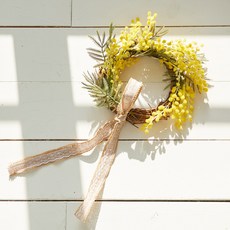 金合歡圓形花環掛飾, 混合色