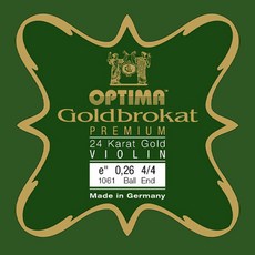 옵티마 바이올린 스트링 골드브로캣 프리미엄 24K 골드 E현 0.26 ball, 혼합색상, 1개