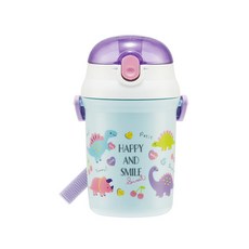 Skater 彈蓋式吸管水壺 SST3H, 粉彩恐龍, 340ml, 1個