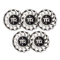 外套開襟衫鈕扣 Yangbi 23mm, 槍黑色, 5個