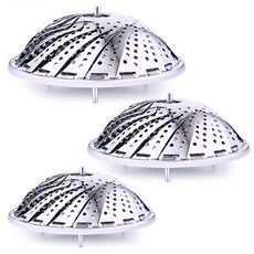 可折疊式不鏽鋼蒸盤 3件組, 小號 (24cm), 中號 (26.5cm), 大號 (27.5cm), 1套