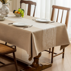 마미루 심플한 포인트 테이블 식탁보, 디자인 12, 1개, 140 x 220 cm