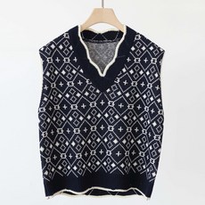 女款水波紋針織背心 j343
