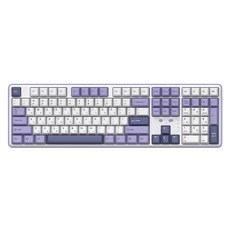 COX 기계식 유무선겸용 키보드, White Purple, C108, 허니축