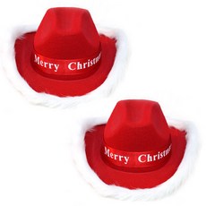 PARTYHAE 聖誕節牛仔帽, 2入, 混色