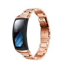 갤럭시핏 핏e 스트랩 실리콘 가죽밴드 메탈 시계줄 갤럭시핏 메탈무광, 로즈골드, 1개