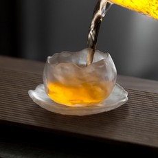 아메리칸로드 꽃봉우리 유리찻잔 50ml + 받침대 세트 HR1812, 불투명, 1세트