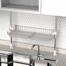 STAFIX 豪華一鍵式水槽瀝水架 600, 一層, 1個, 銀