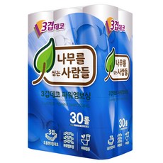 Namureul Simneun Saramdeul Power壓紋3層廁用捲筒衛生紙 27m, 30捲, 1袋