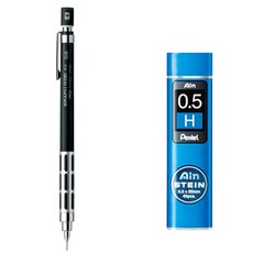 Pentel 飛龍文具 Graph 1000 CS PG1005CS-A 自動鉛筆 + Ain STEIN H 筆芯套組, 0.5mm, 1個