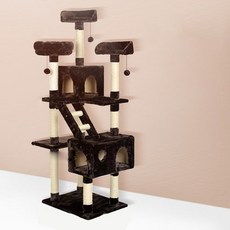 PETRONG 寵物貓 Petrong 貓 塔 頂部 塔 泡沫 呼吸 呼吸 房子, 棕色的, 1個