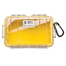PELICAN 派力肯 公司貨 微型防水氣密箱 透明黃, 1個, 1050