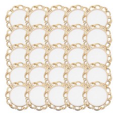 高級大衣西裝開襟衫鈕扣 鏈條環氧樹脂 21mm, 25個, 白金