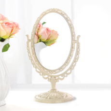 HEILUMI 復古公主鏡, 復古橢圓 米色