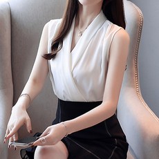 peilit 女款無袖翻領設計上衣