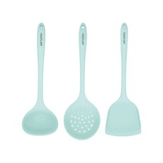 NEOFLAM 台灣原廠公司貨 Premium 矽銀鍋鏟 湯杓 漏勺三件組, ICE, 1組