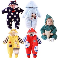 조이멀티 남아용 겨울용 따뜻한 방한 신생아 우주복