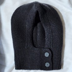 한스모자 여성용 슬림핏 단추 방한 따뜻한 니트 모자