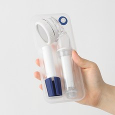 Mirinae 旅行用過濾蓮蓬頭 + 沉積物濾心 2入組, 1套, 白色