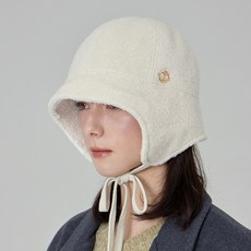 Varzar 女款VA弧形圓圈標誌翻蓋軟帽