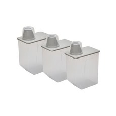 cimelax Doorfit 雜糧穀物麥片粉末儲物罐 寬口 灰色 3.05L, 3個