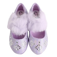 SHOOPEN KIDS 冰雪奇緣 2 雪地艾爾莎皮草平底鞋 VKST20W3D