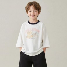 YALE KIDS 兒童款 Yale Handsome Dan 棉質七分袖T恤 YJCCLSF13421