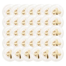 注塑 珍珠 寶石 開襟衫 針織 鈕扣 十字組合 10mm, 白金色, 34個