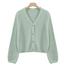 lemon soul 女款V領針織開襟外套