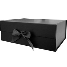 Lead home 現代緞帶禮物盒 (大), 黑色, 1個