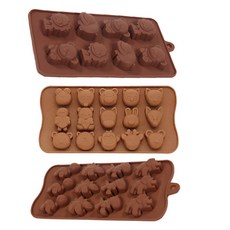 矽膠模具野生動物+動物園+恐龍套組, 混色, 1套