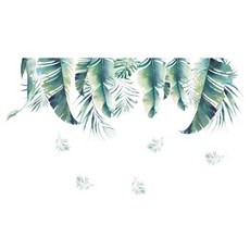 WA. WALL ART 無痕設計壁貼 植物/踢腳線/葉子 防水PVC FX-C30 2張, 彩色