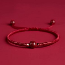 Buddha best 實現願望避邪鏡面硃砂念珠手鍊