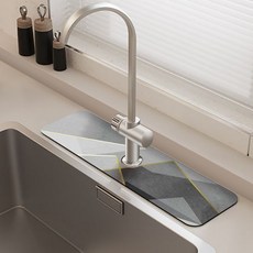 Deisoy 矽藻土浴室廚房基本水龍頭墊 61 x 10 厘米, 22平方, 1個