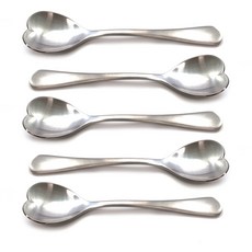 Jeoja.com 啞光不銹鋼愛心勺, 單色, 5個