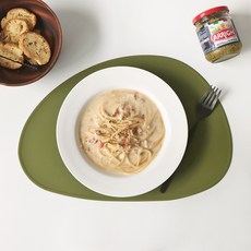 ade.l 鵝卵石造型矽膠餐墊, Olive, 386 x 267mm, 2個