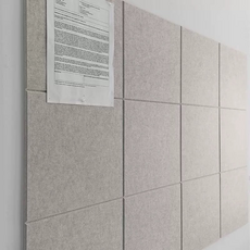 Smile Ggae-bi 簡潔方形毛氈板自黏磁磚貼 30cm x 30cm x 9mm 12入