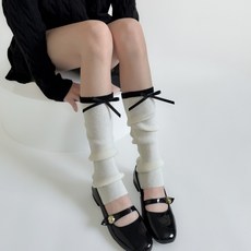 맙소샵 여성용 라인리본 베이직 패션 레그워머 HR338