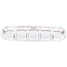 一字型5格醬料碟, 單色, 1個