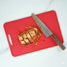 소노리떼 국산 실리콘 다양한 색상 도마, 레드, 1개