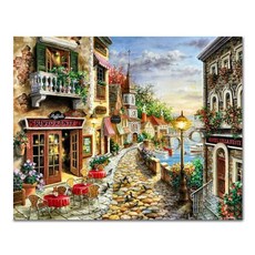 ADICO DIY 繪畫海濱咖啡館 PH28 50 x 40cm, 混色