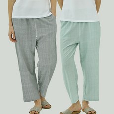 TERAWOOD 格紋涼感九分褲 2件組