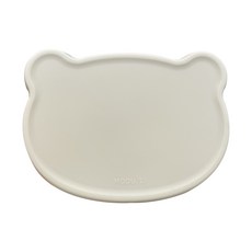 Bluemama Modu-i 幼兒矽膠小熊餐盤蓋, 奶油白