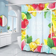 Market A 清爽水果浴簾 TYPE3 150 x 180 cm, 1個