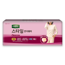 디펜드 여성용 스타일 언더웨어 성인기저귀 파워, 대형, 16개입, 1개