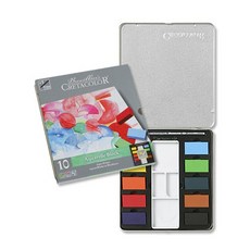 CRETACOLOR 水彩固體蛋糕 Aqua brique 41010, 10 種顏色