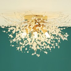 Busker 6頭直付式吸頂燈, 金色