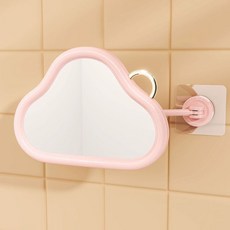 Heuimi Mall KK112 吸盤式壁掛化妝鏡, 粉紅色