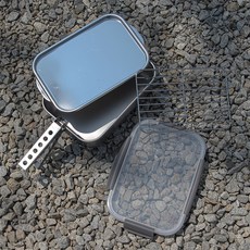 스토피아 스텐 304 멀티 IH 캠핑 반합 세트, 실버, 1세트