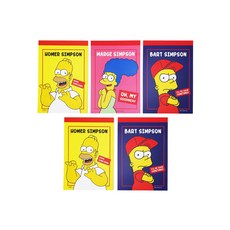 심슨 A5 노트 패드 2종 x 2p + 마지, 호머, 바트, 1세트